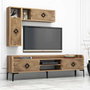 Hanah Home Samba - Conjunto de muebles de salón Nogal